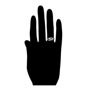 Klasisks gredzens ar baltu cirkonu, platīna pārklājums, 9US izmērs